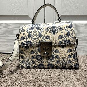 Patricia Nash Handbag Blue/cream